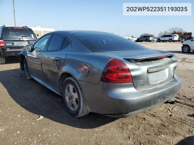 2G2WP522351193035 2005 Pontiac Grand Prix