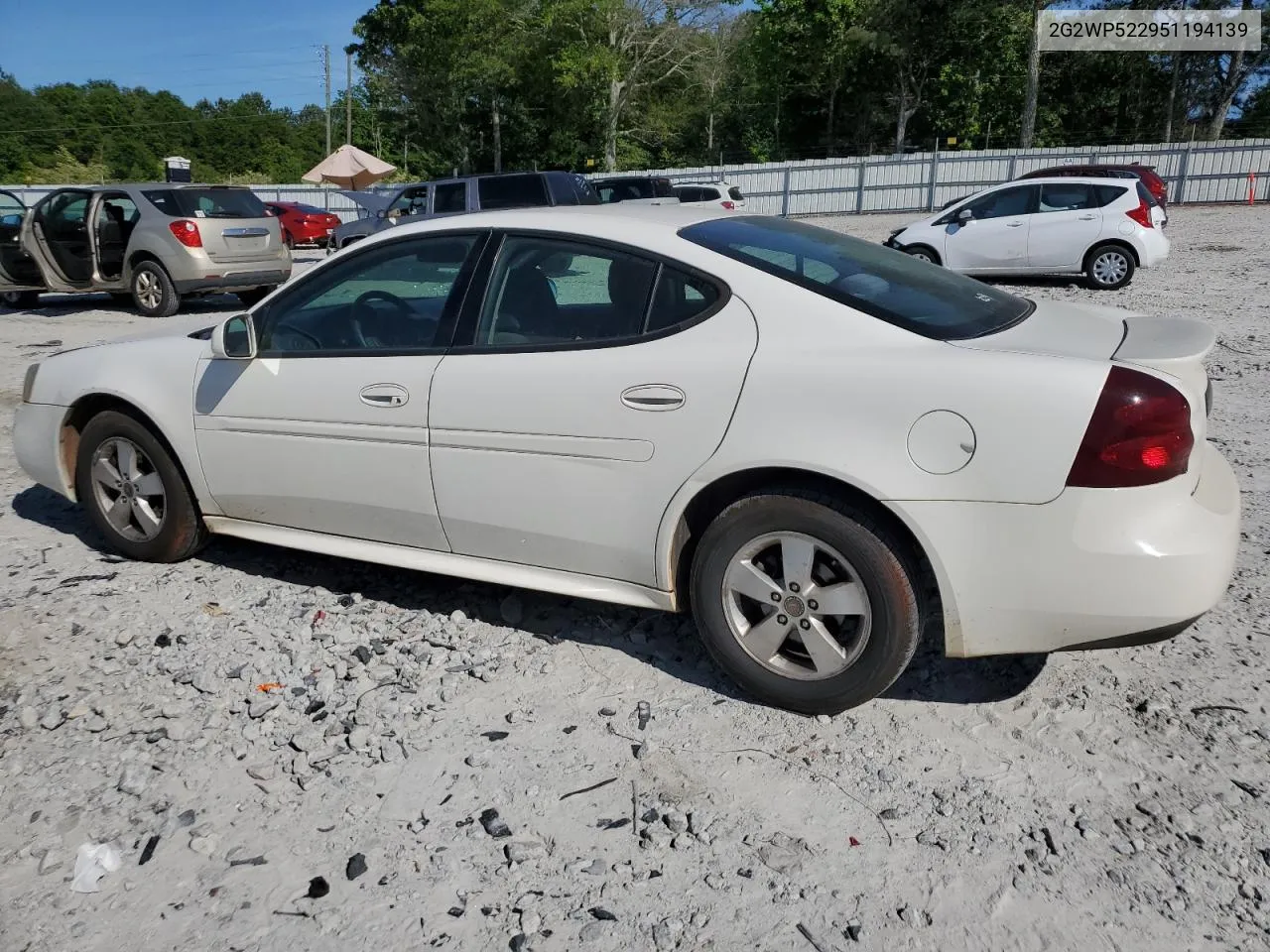 2005 Pontiac Grand Prix VIN: 2G2WP522951194139 Lot: 53011194