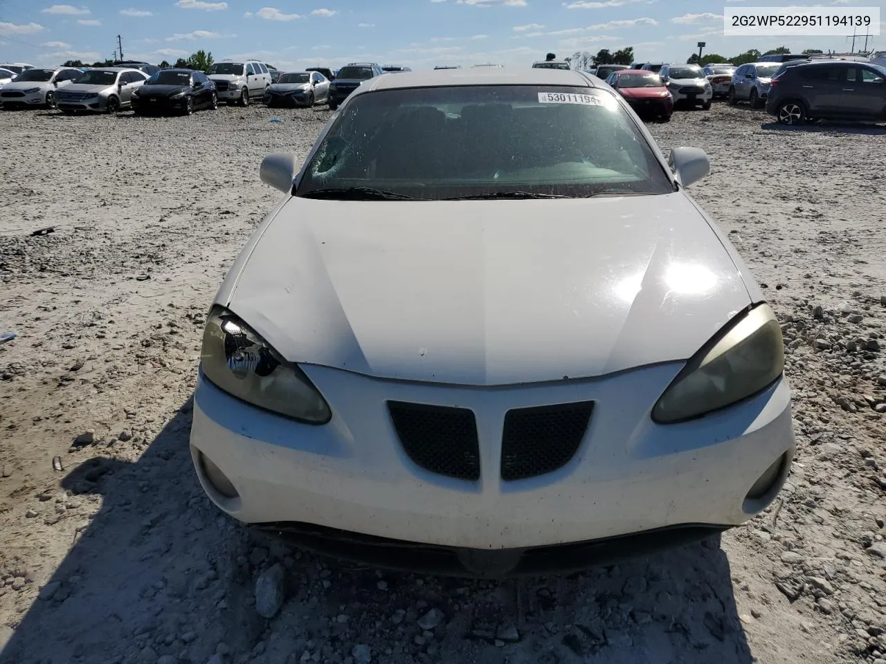 2005 Pontiac Grand Prix VIN: 2G2WP522951194139 Lot: 53011194