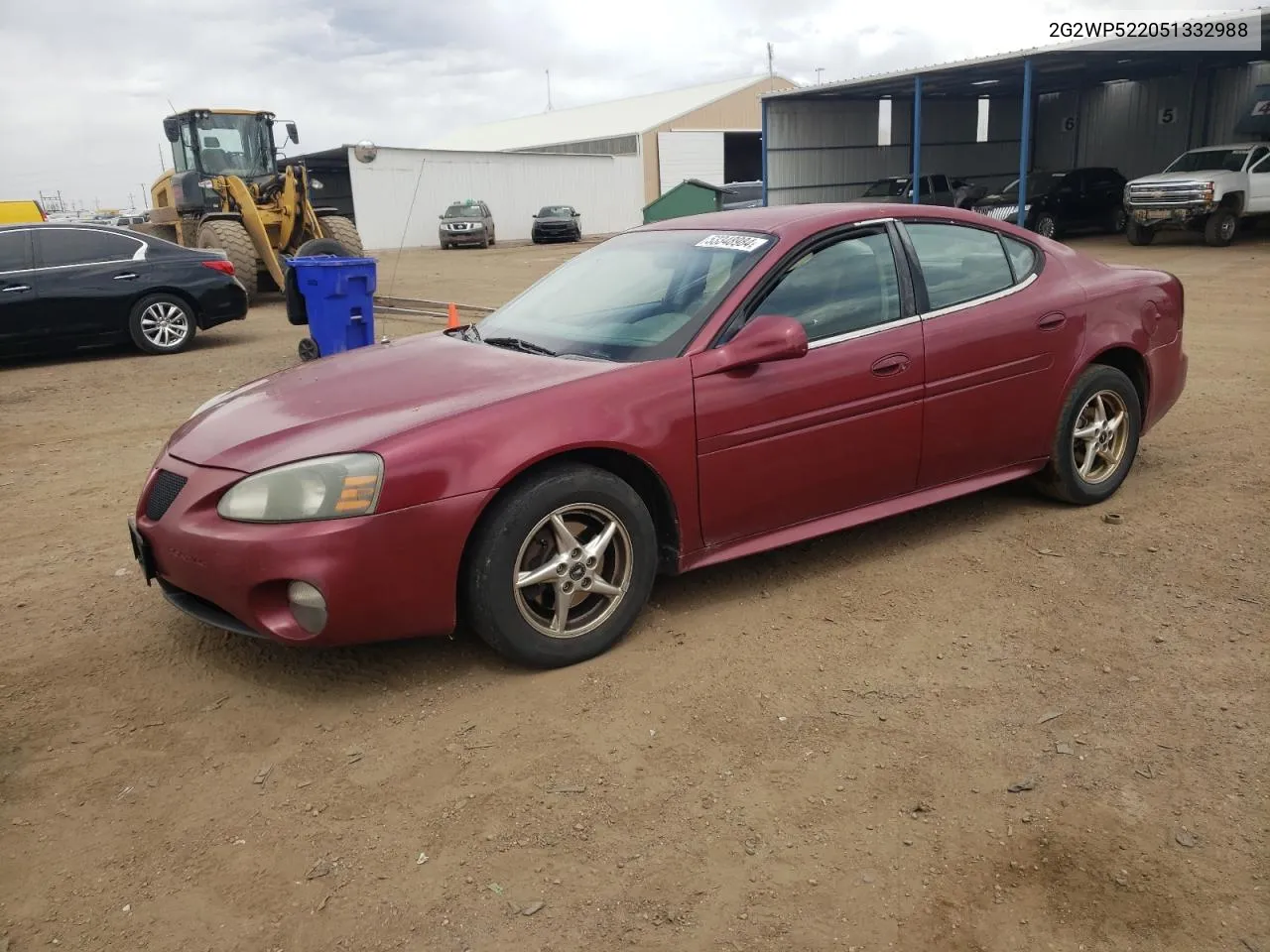 2005 Pontiac Grand Prix VIN: 2G2WP522051332988 Lot: 53348984