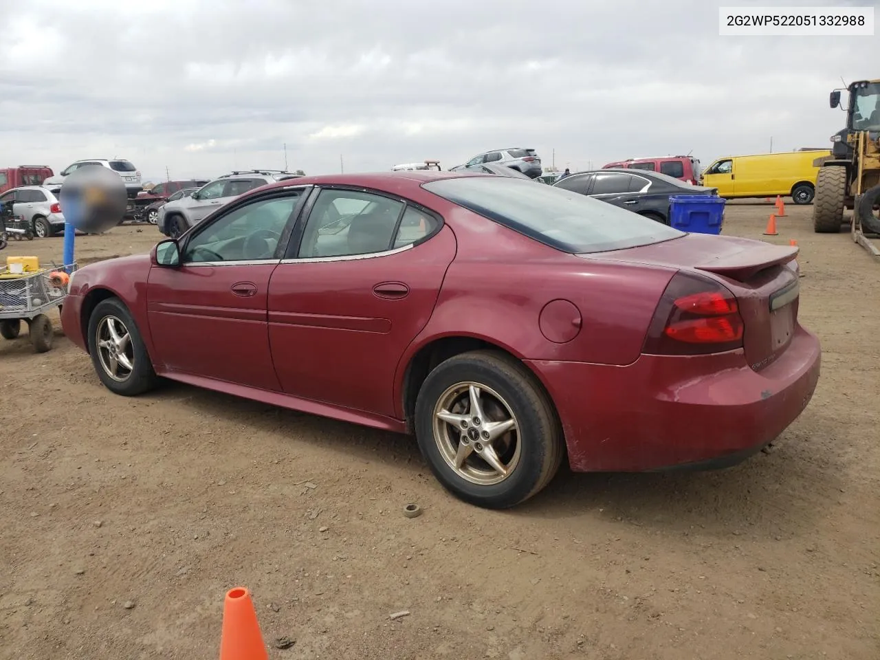 2005 Pontiac Grand Prix VIN: 2G2WP522051332988 Lot: 53348984