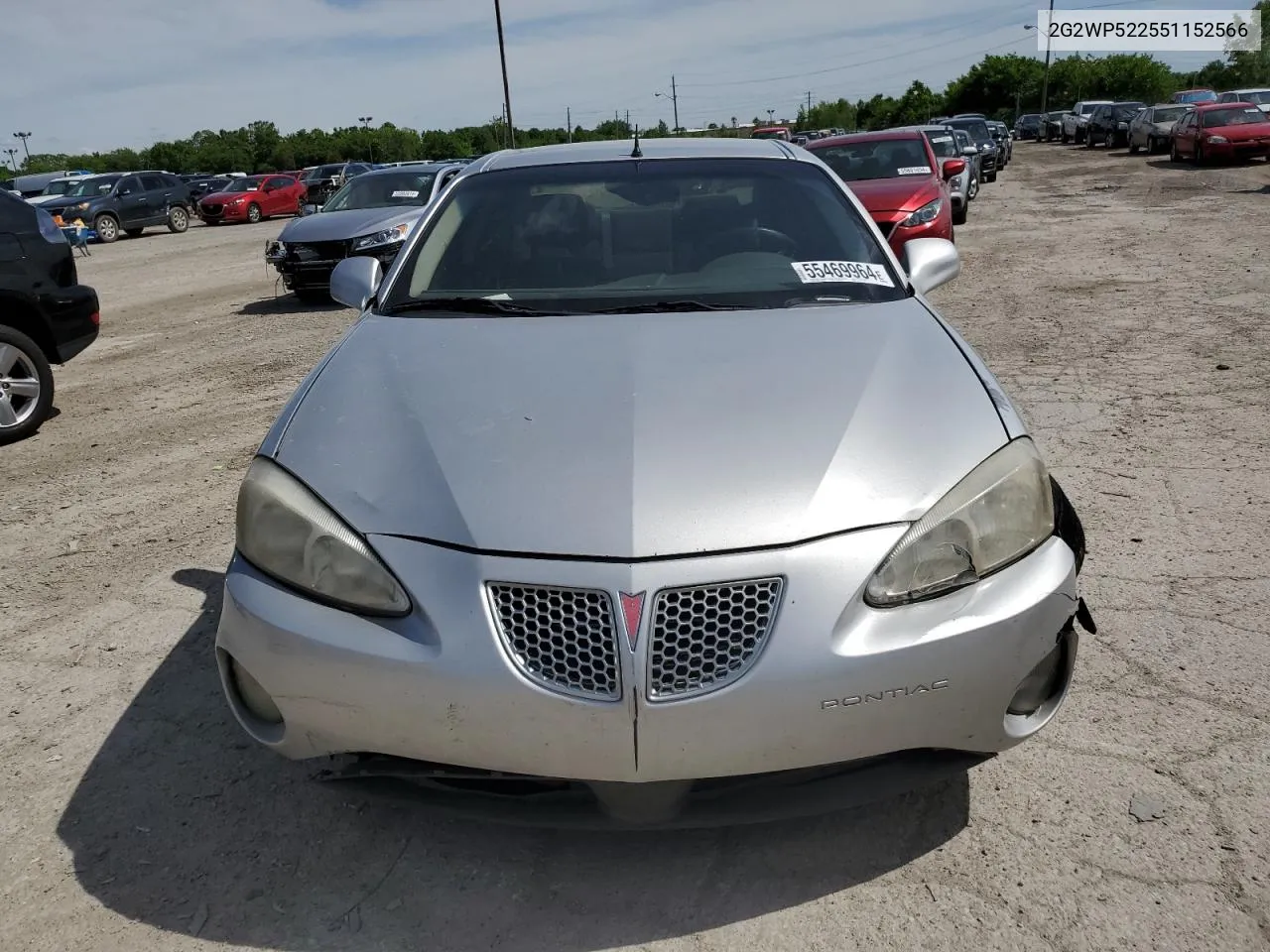 2005 Pontiac Grand Prix VIN: 2G2WP522551152566 Lot: 55469964