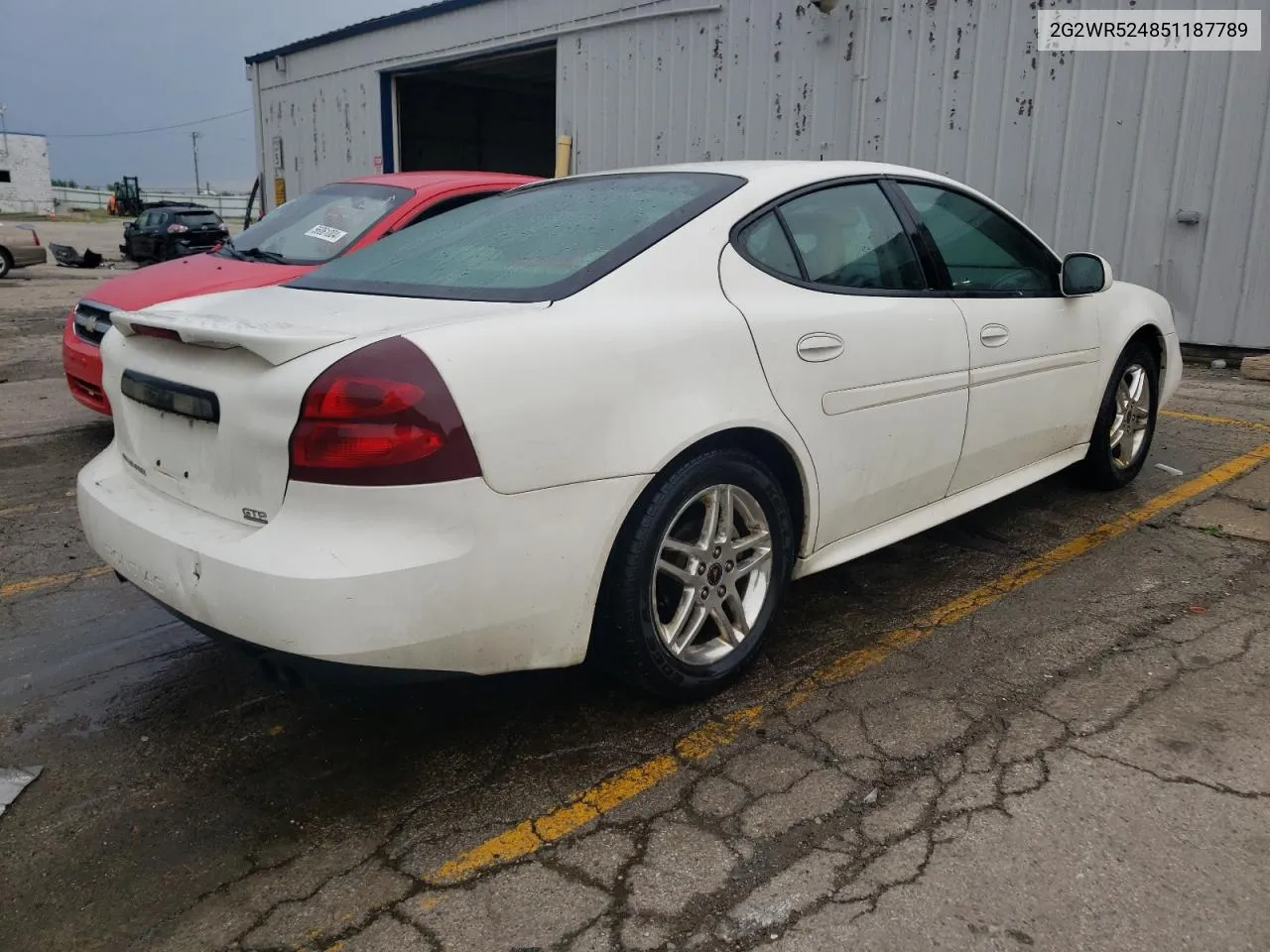 2005 Pontiac Grand Prix Gtp VIN: 2G2WR524851187789 Lot: 56459284