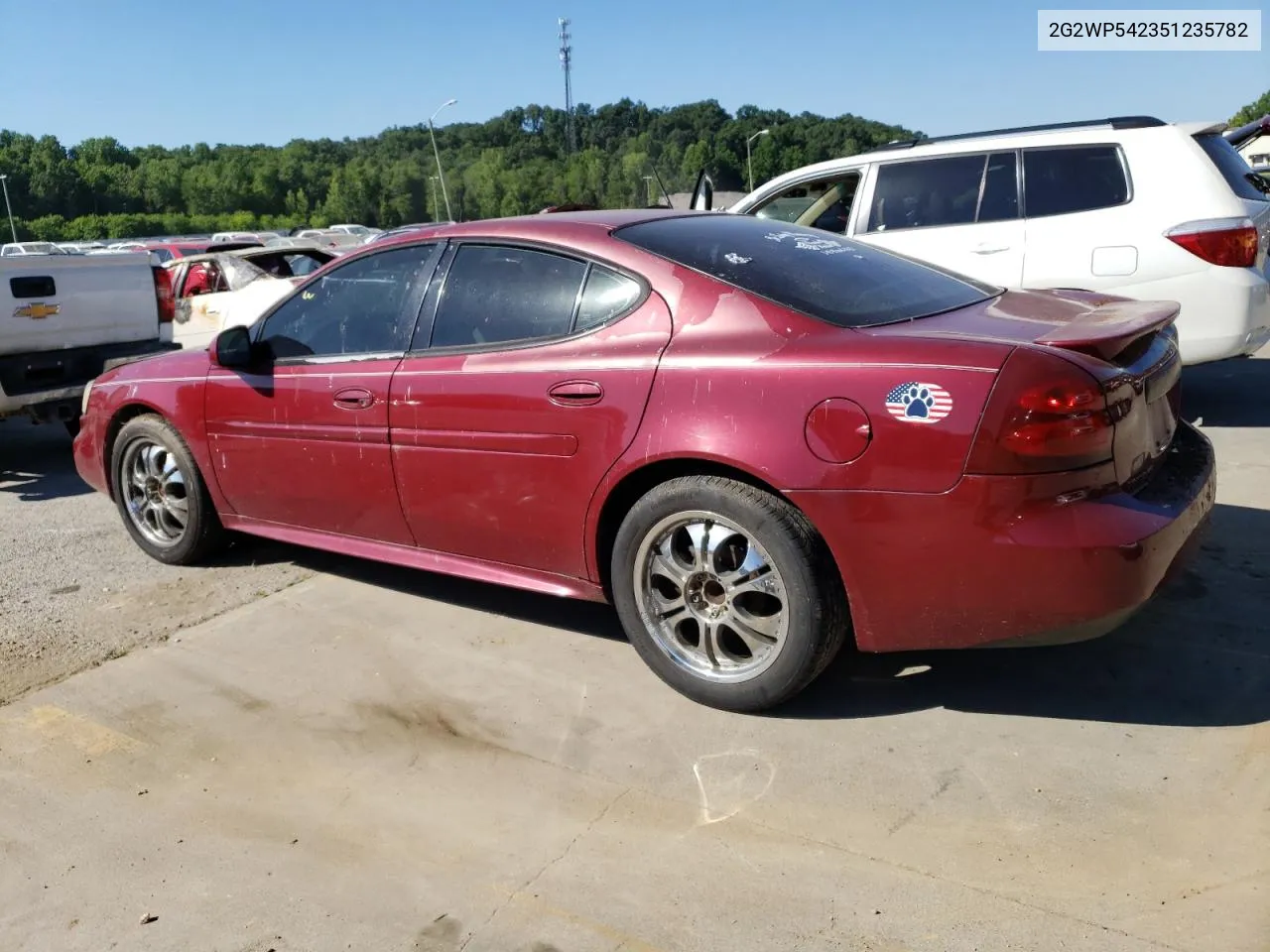 2005 Pontiac Grand Prix VIN: 2G2WP542351235782 Lot: 59009264