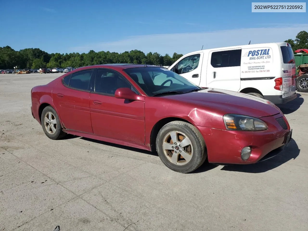 2005 Pontiac Grand Prix VIN: 2G2WP522751220592 Lot: 61409204