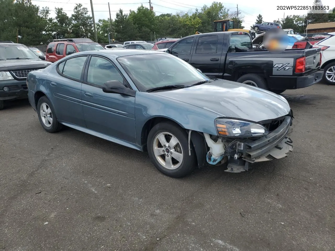 2005 Pontiac Grand Prix VIN: 2G2WP522851183553 Lot: 62632954