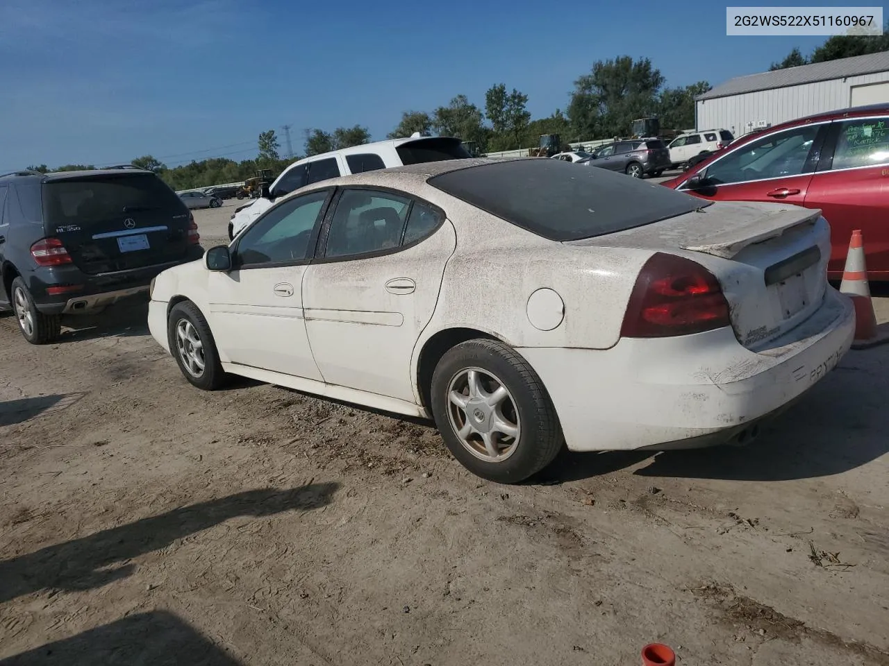 2005 Pontiac Grand Prix Gt VIN: 2G2WS522X51160967 Lot: 68724544