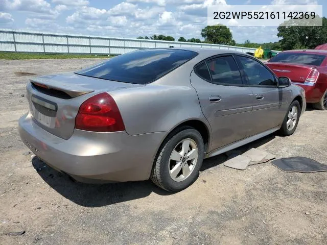 2006 Pontiac Grand Prix VIN: 2G2WP552161142369 Lot: 40130134