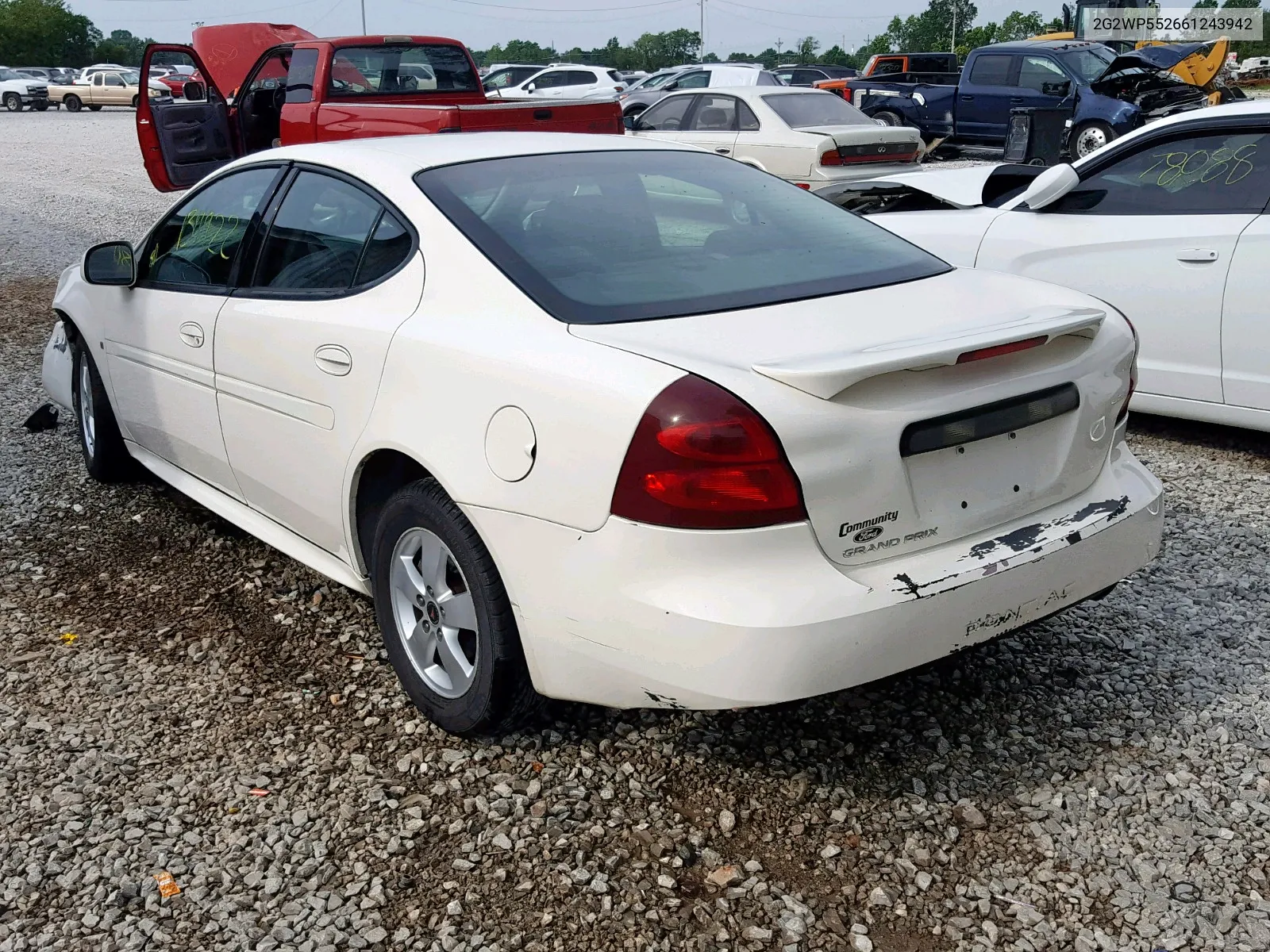 2006 Pontiac Grand Prix VIN: 2G2WP552661243942 Lot: 44222189