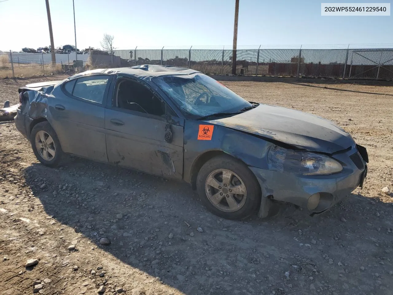 2006 Pontiac Grand Prix VIN: 2G2WP552461229540 Lot: 47228224