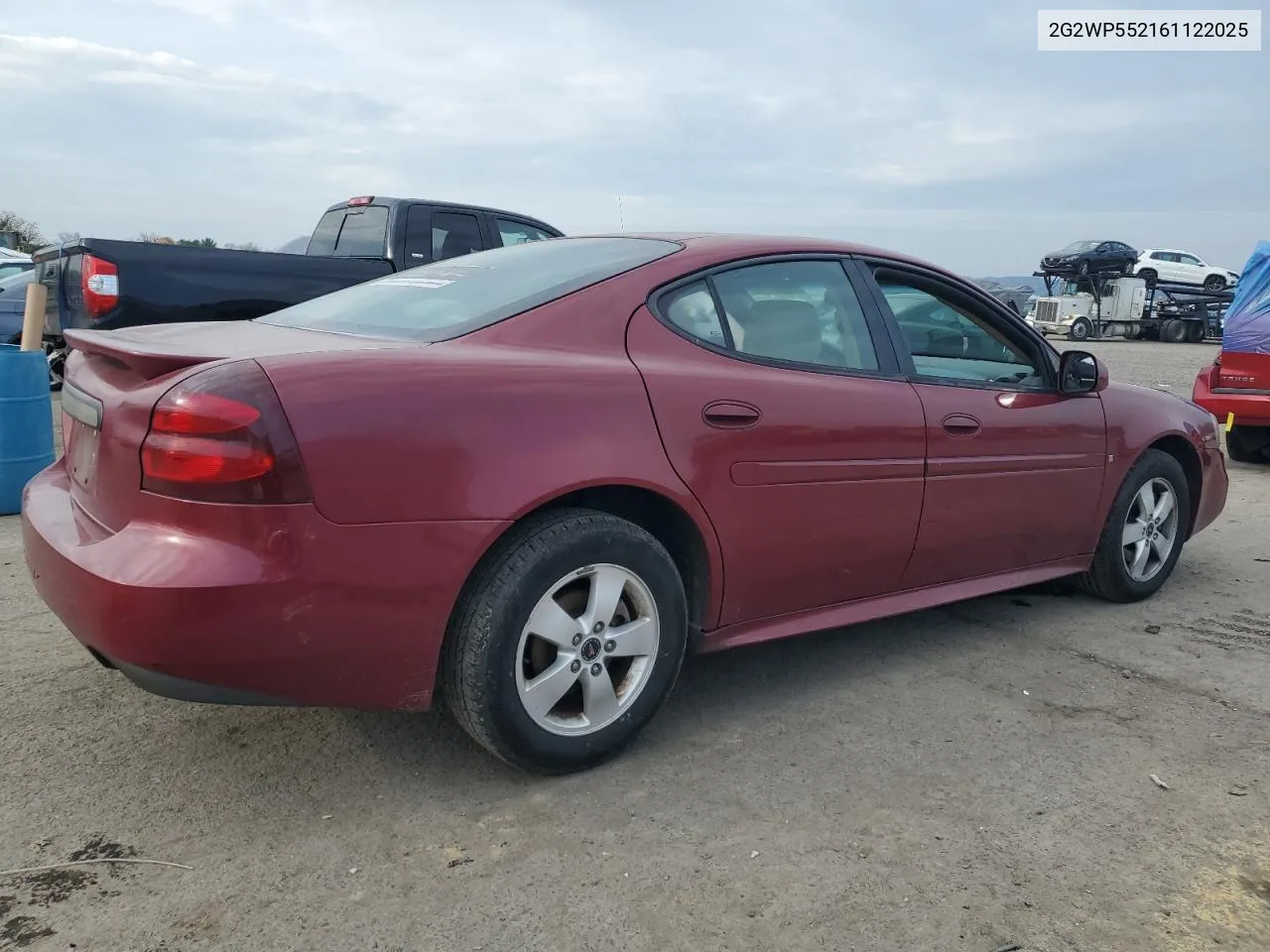 2006 Pontiac Grand Prix VIN: 2G2WP552161122025 Lot: 50336524