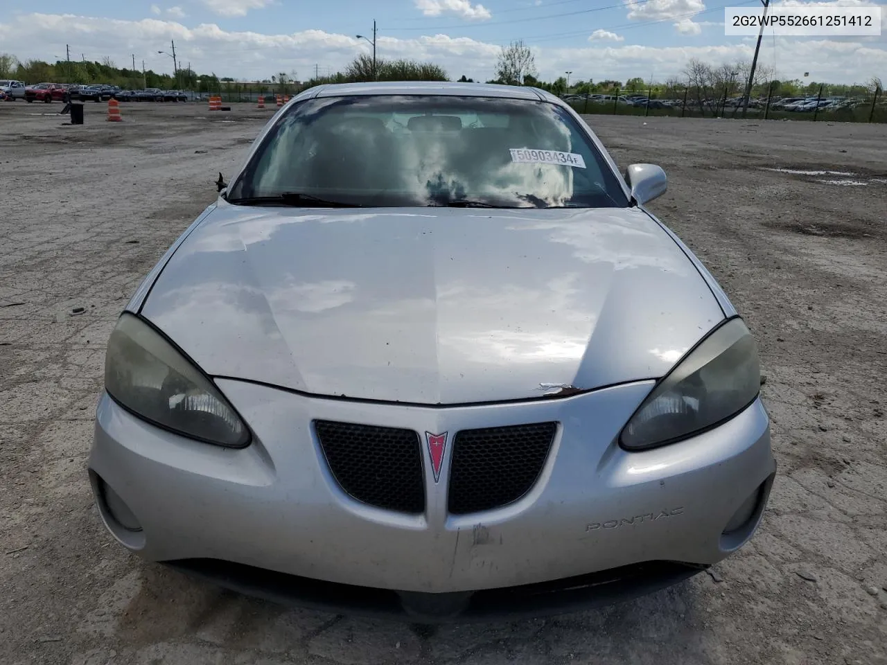 2006 Pontiac Grand Prix VIN: 2G2WP552661251412 Lot: 50903434