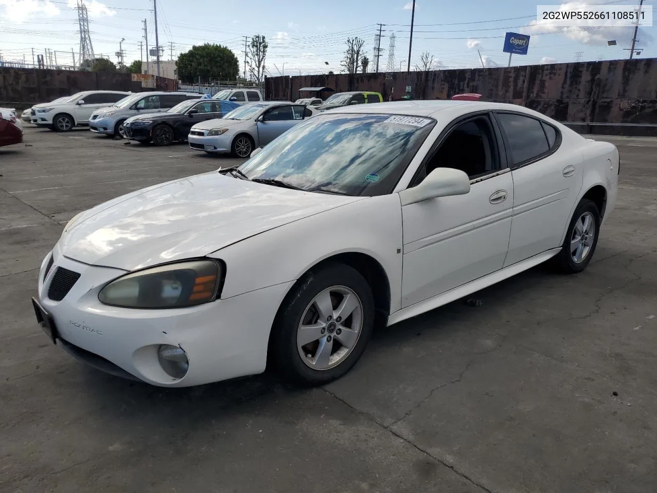 2G2WP552661108511 2006 Pontiac Grand Prix