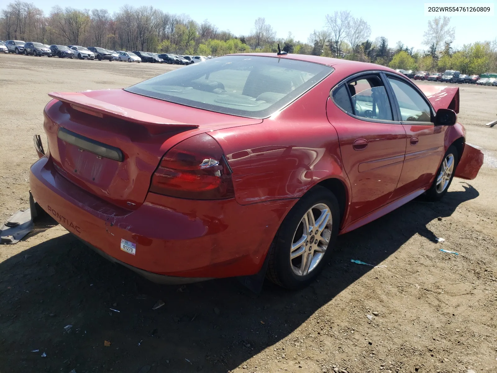 2006 Pontiac Grand Prix Gt VIN: 2G2WR554761260809 Lot: 52342464