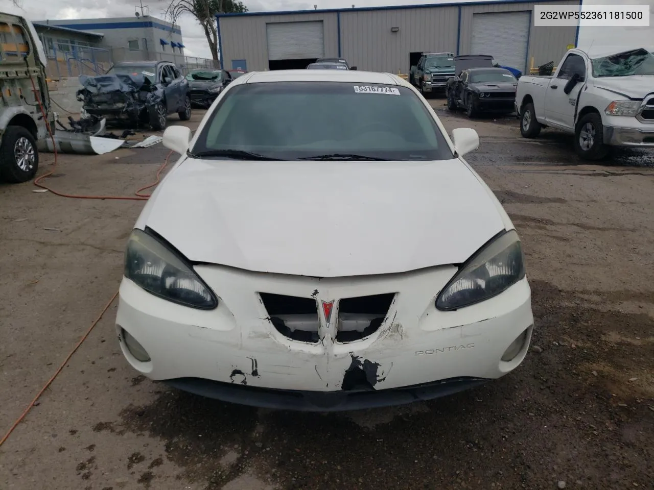 2006 Pontiac Grand Prix VIN: 2G2WP552361181500 Lot: 53167774