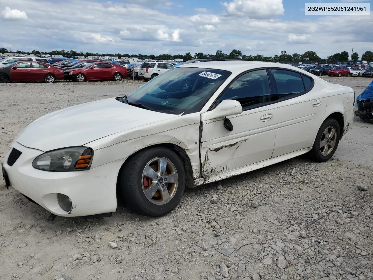 2006 Pontiac Grand Prix VIN: 2G2WP552061241961 Lot: 54541024