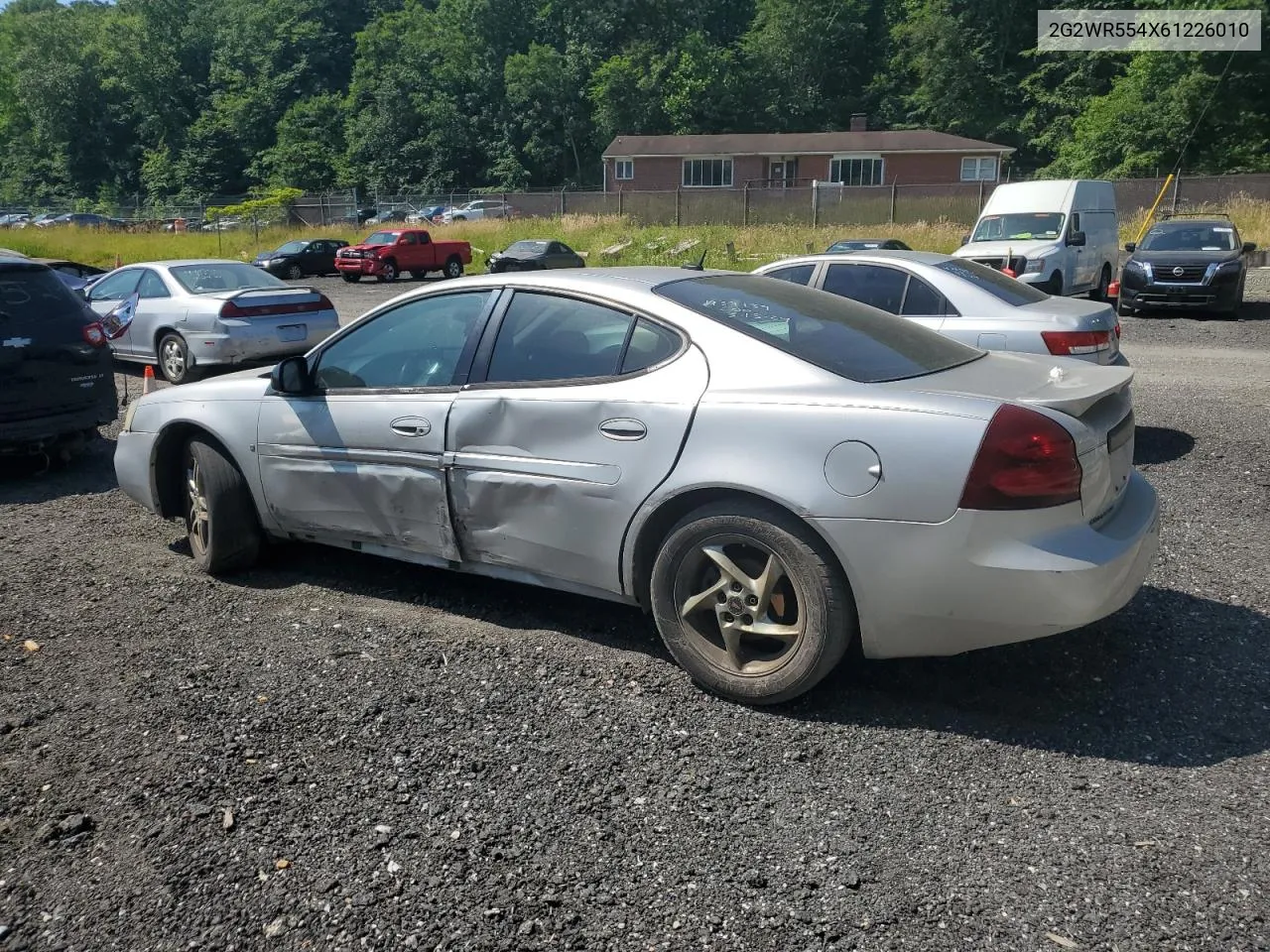 2006 Pontiac Grand Prix Gt VIN: 2G2WR554X61226010 Lot: 57058114