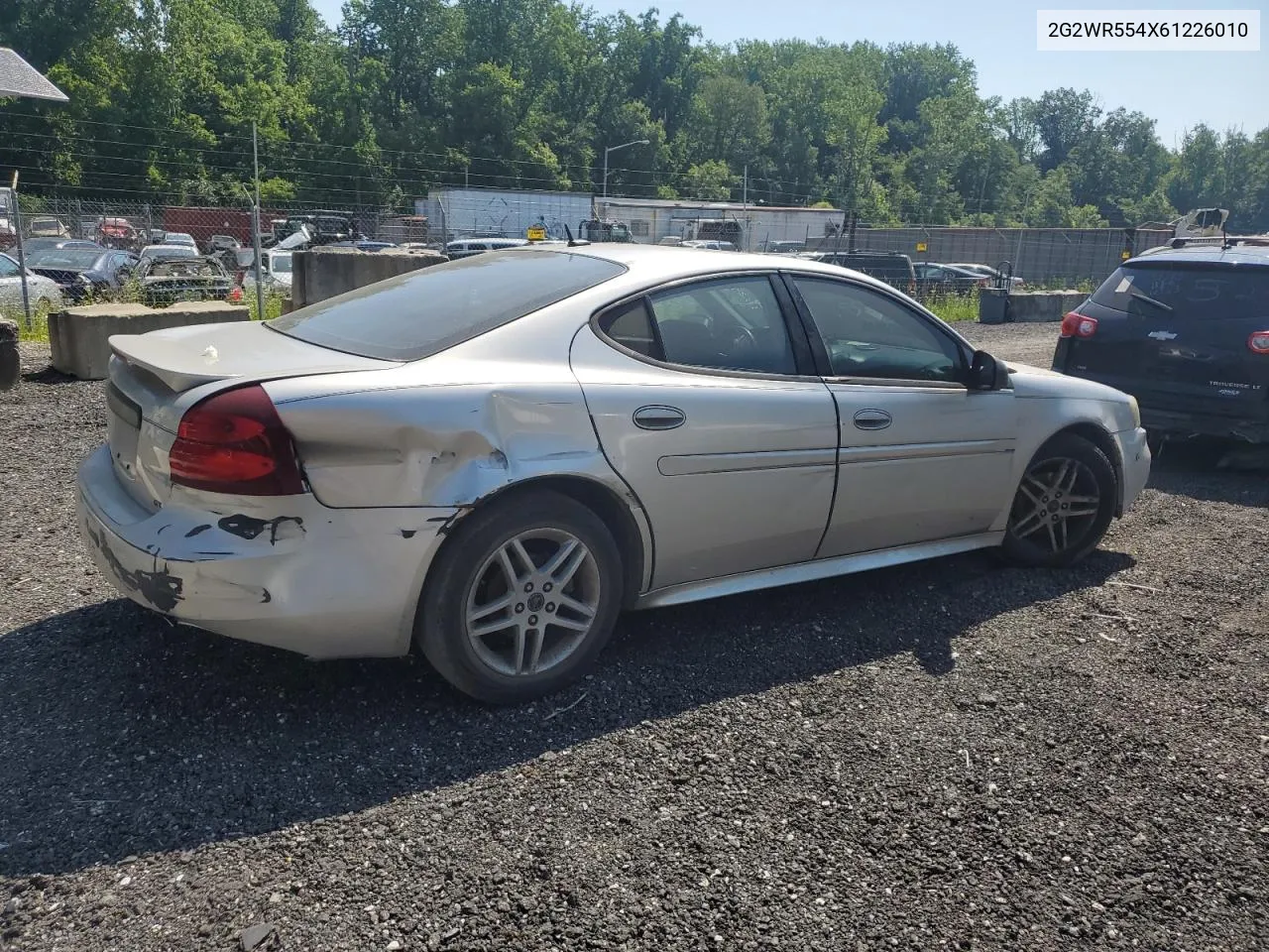 2006 Pontiac Grand Prix Gt VIN: 2G2WR554X61226010 Lot: 57058114