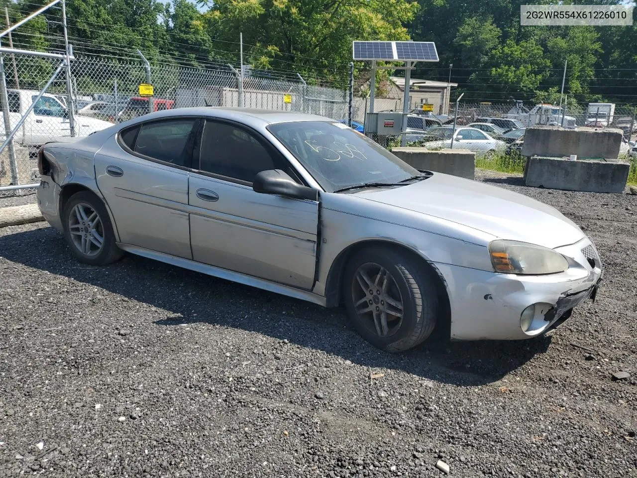 2006 Pontiac Grand Prix Gt VIN: 2G2WR554X61226010 Lot: 57058114