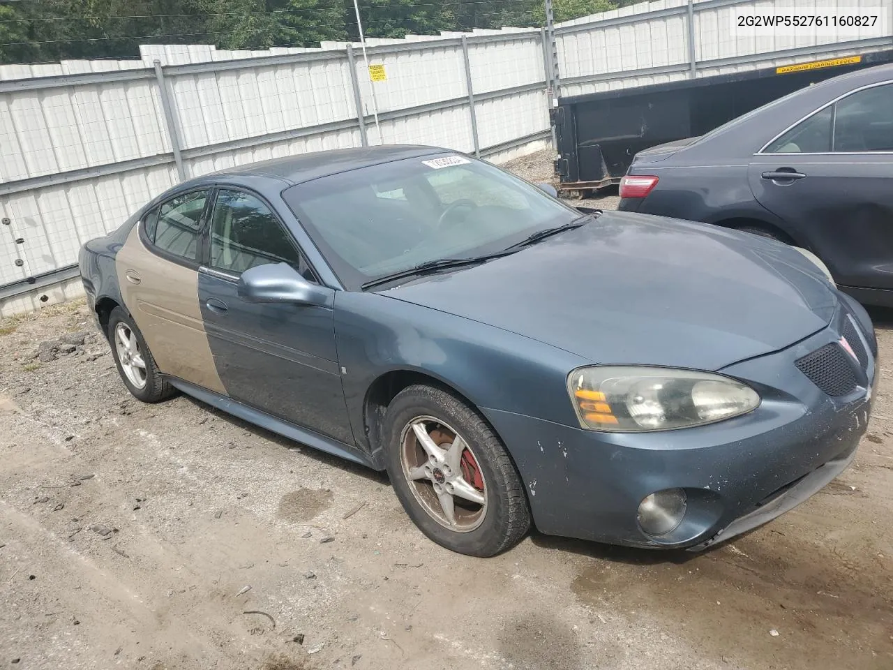 2006 Pontiac Grand Prix VIN: 2G2WP552761160827 Lot: 72030834