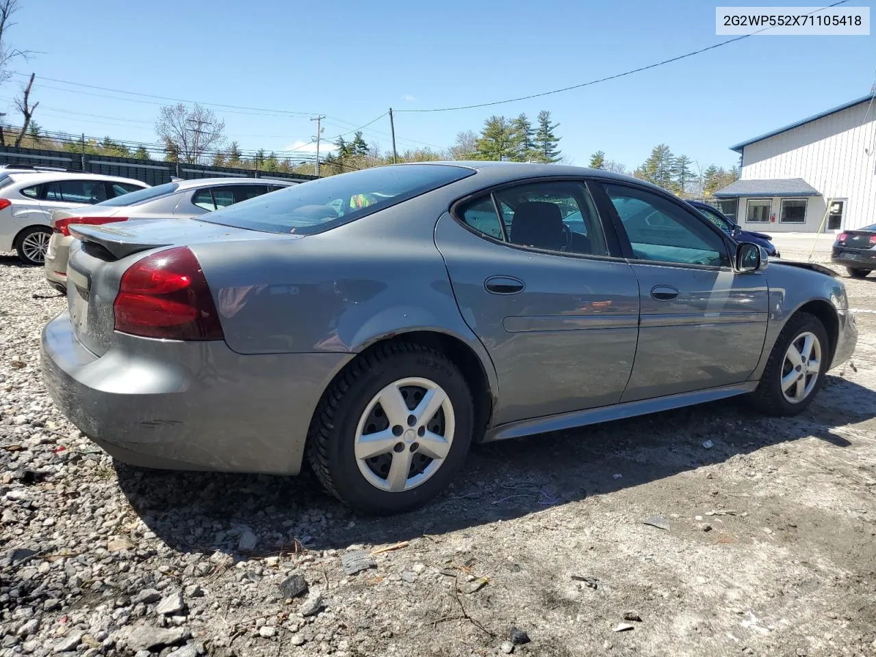 2007 Pontiac Grand Prix VIN: 2G2WP552X71105418 Lot: 53238804