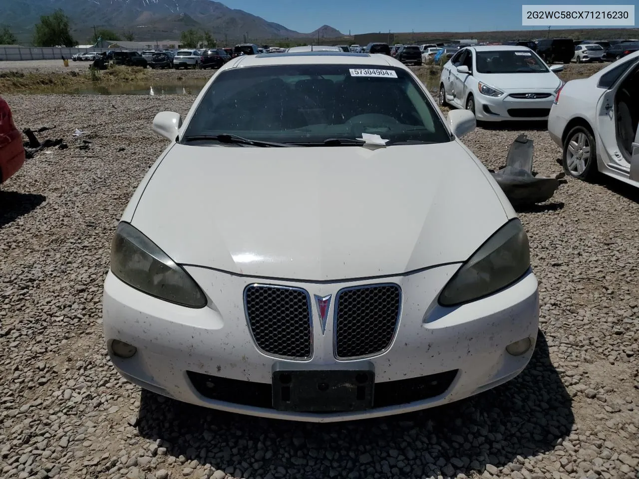 2007 Pontiac Grand Prix Gxp VIN: 2G2WC58CX71216230 Lot: 57304904