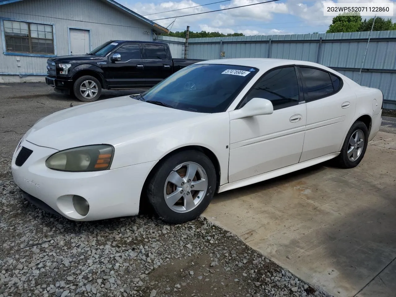 2007 Pontiac Grand Prix VIN: 2G2WP552071122860 Lot: 57478904