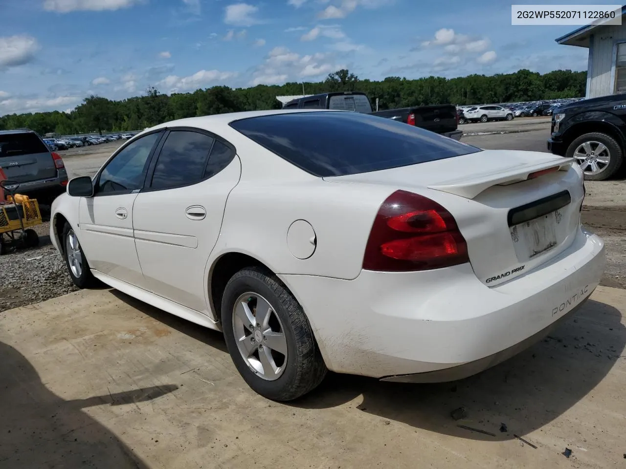 2007 Pontiac Grand Prix VIN: 2G2WP552071122860 Lot: 57478904