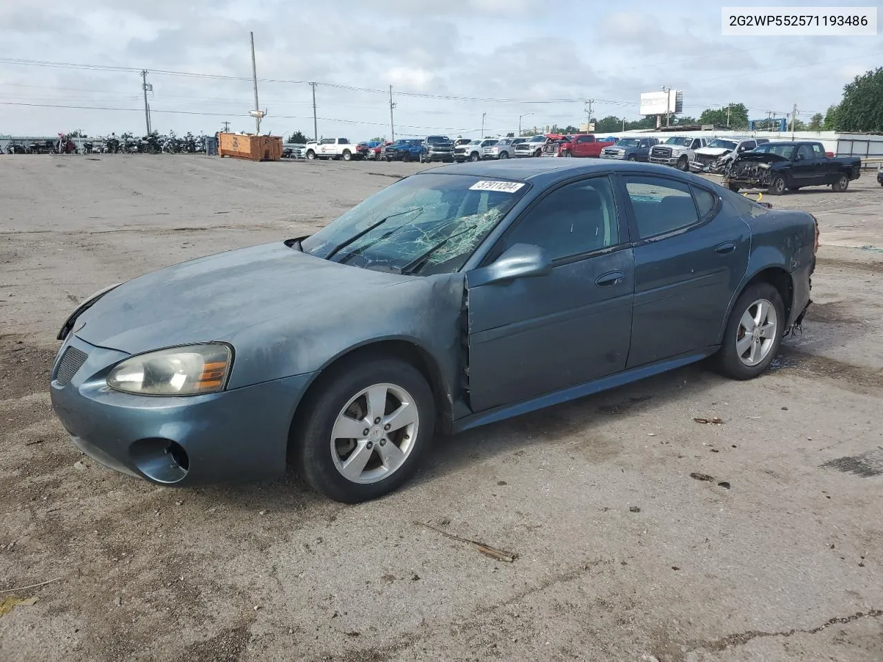 2007 Pontiac Grand Prix VIN: 2G2WP552571193486 Lot: 57911204