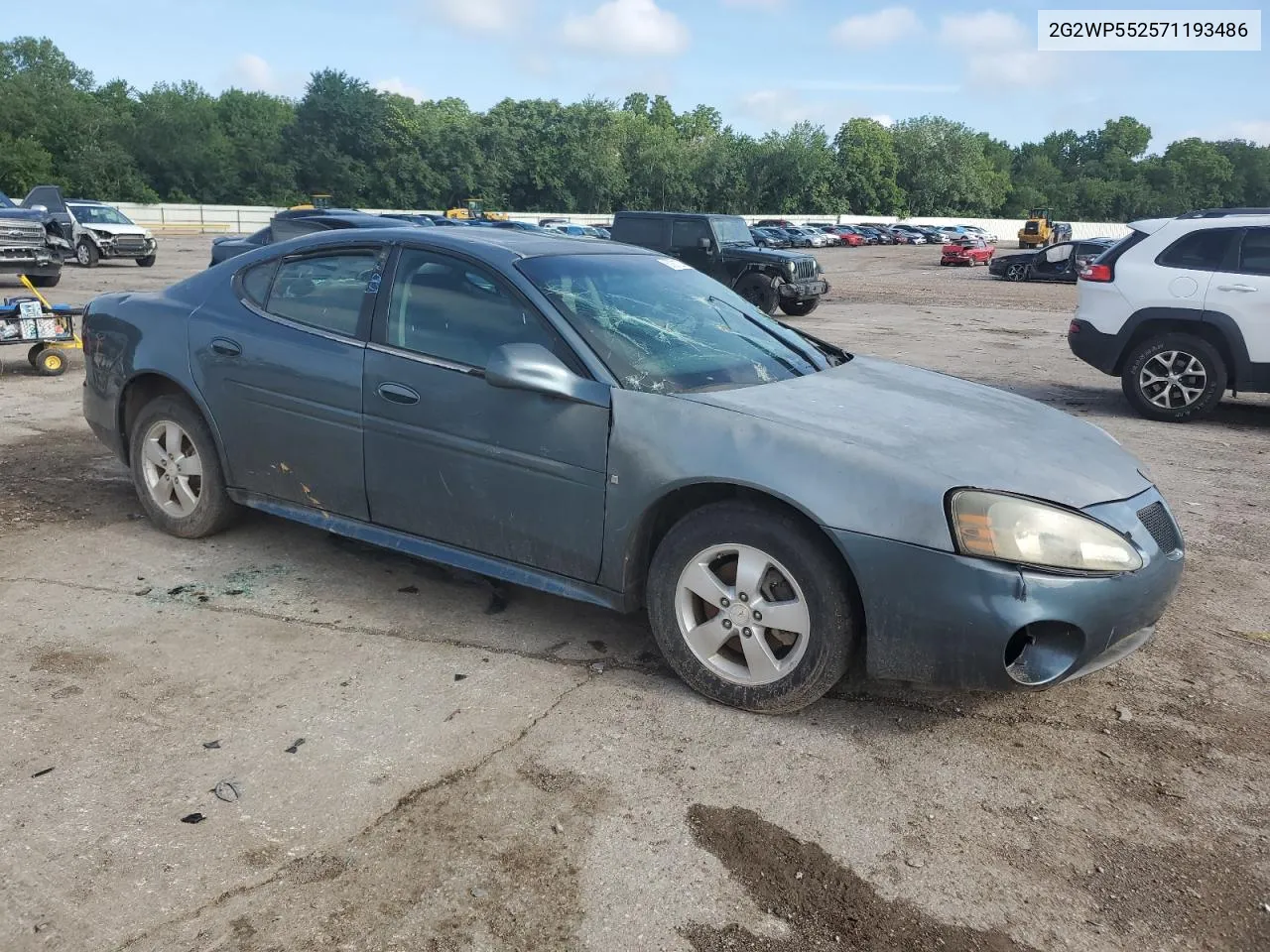 2007 Pontiac Grand Prix VIN: 2G2WP552571193486 Lot: 57911204