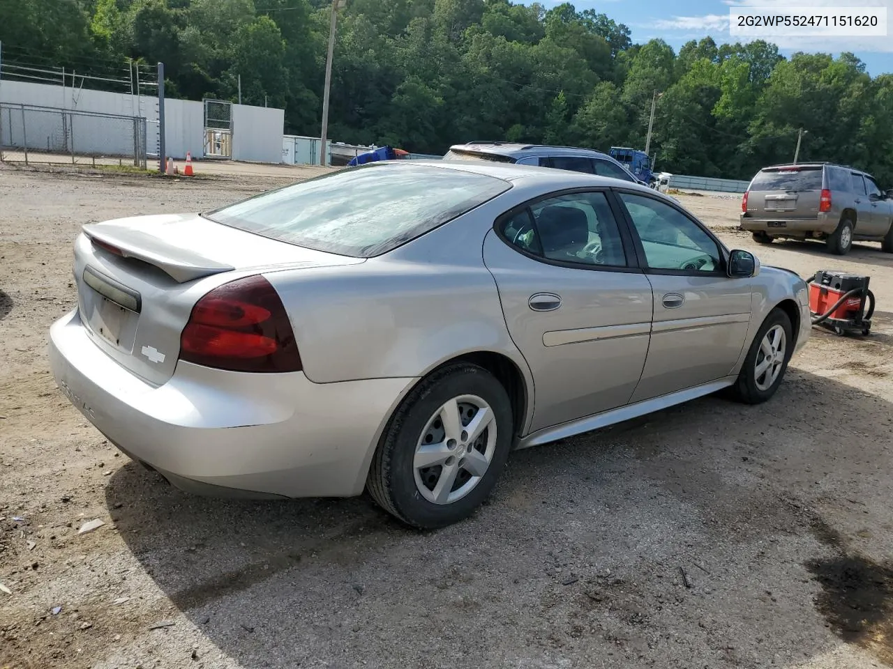 2007 Pontiac Grand Prix VIN: 2G2WP552471151620 Lot: 58321814