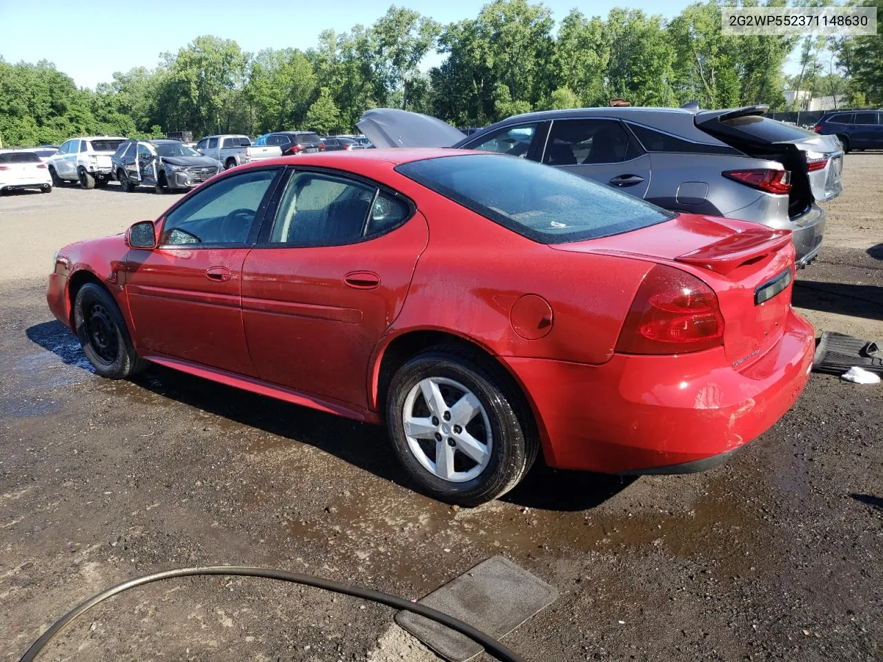 2007 Pontiac Grand Prix VIN: 2G2WP552371148630 Lot: 58522864