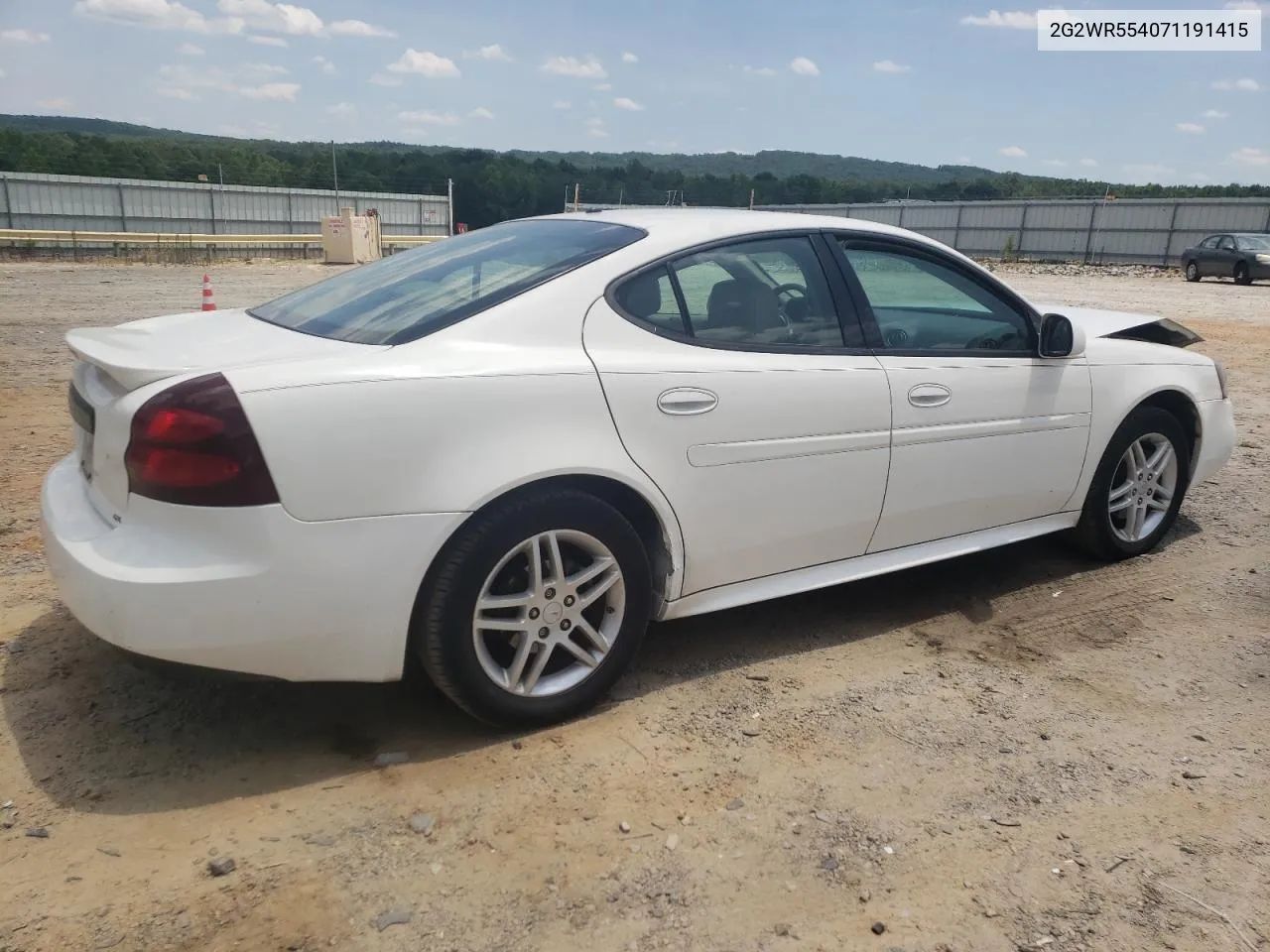 2007 Pontiac Grand Prix Gt VIN: 2G2WR554071191415 Lot: 60373874