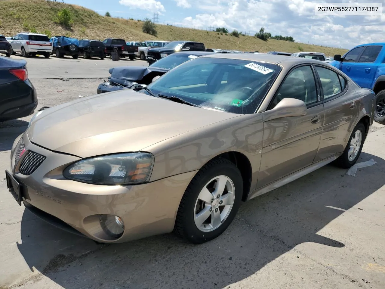 2007 Pontiac Grand Prix VIN: 2G2WP552771174387 Lot: 62734054