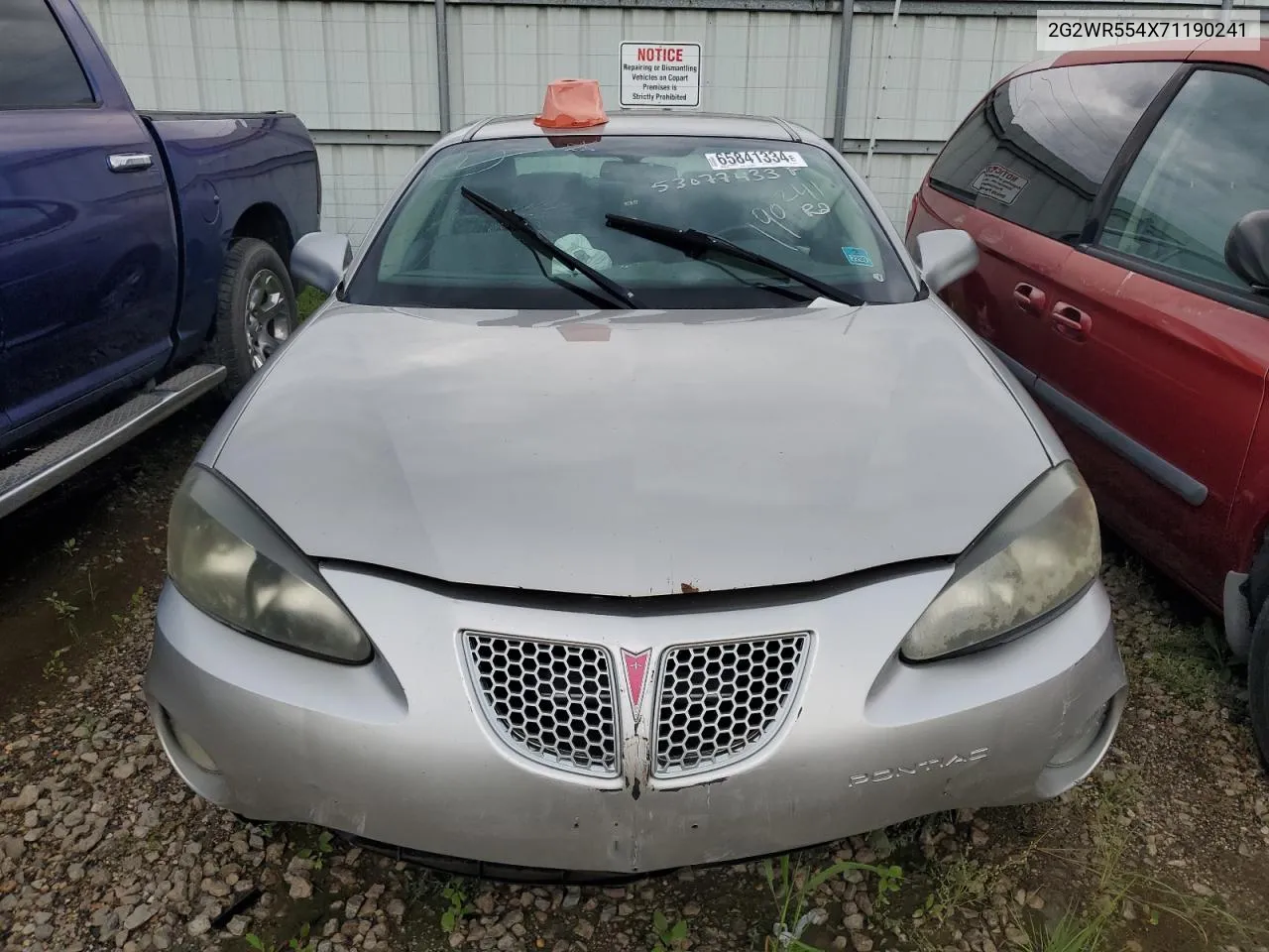 2007 Pontiac Grand Prix Gt VIN: 2G2WR554X71190241 Lot: 65907594