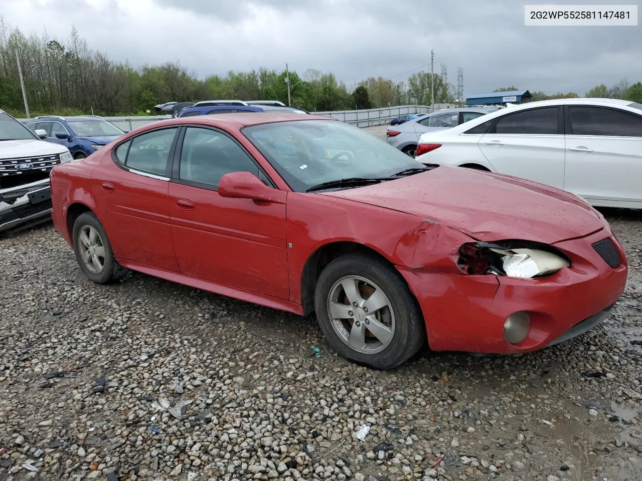 2G2WP552581147481 2008 Pontiac Grand Prix