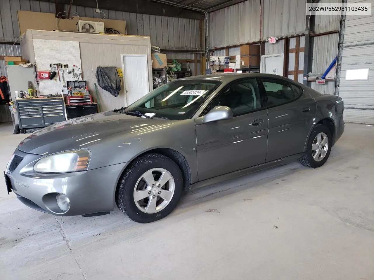 2008 Pontiac Grand Prix VIN: 2G2WP552981103435 Lot: 53325234