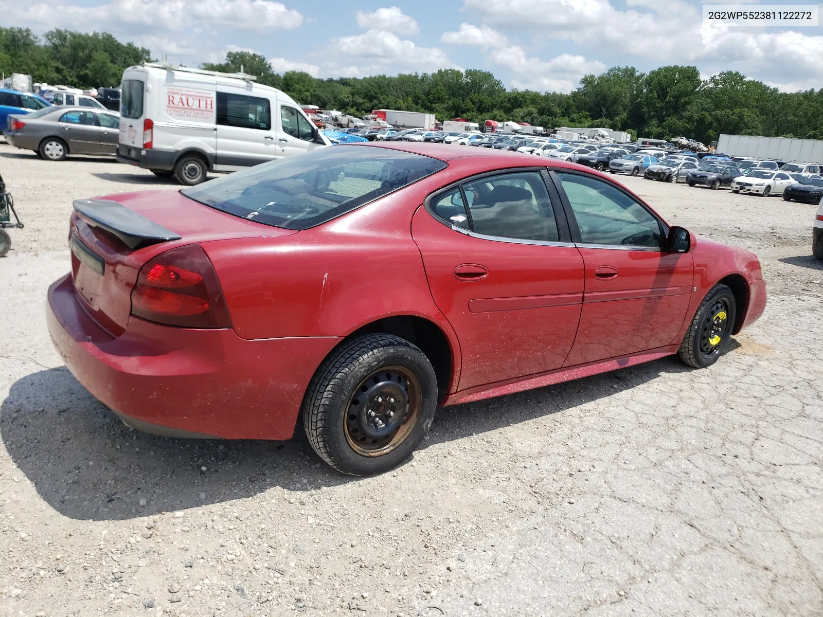 2008 Pontiac Grand Prix VIN: 2G2WP552381122272 Lot: 56845454