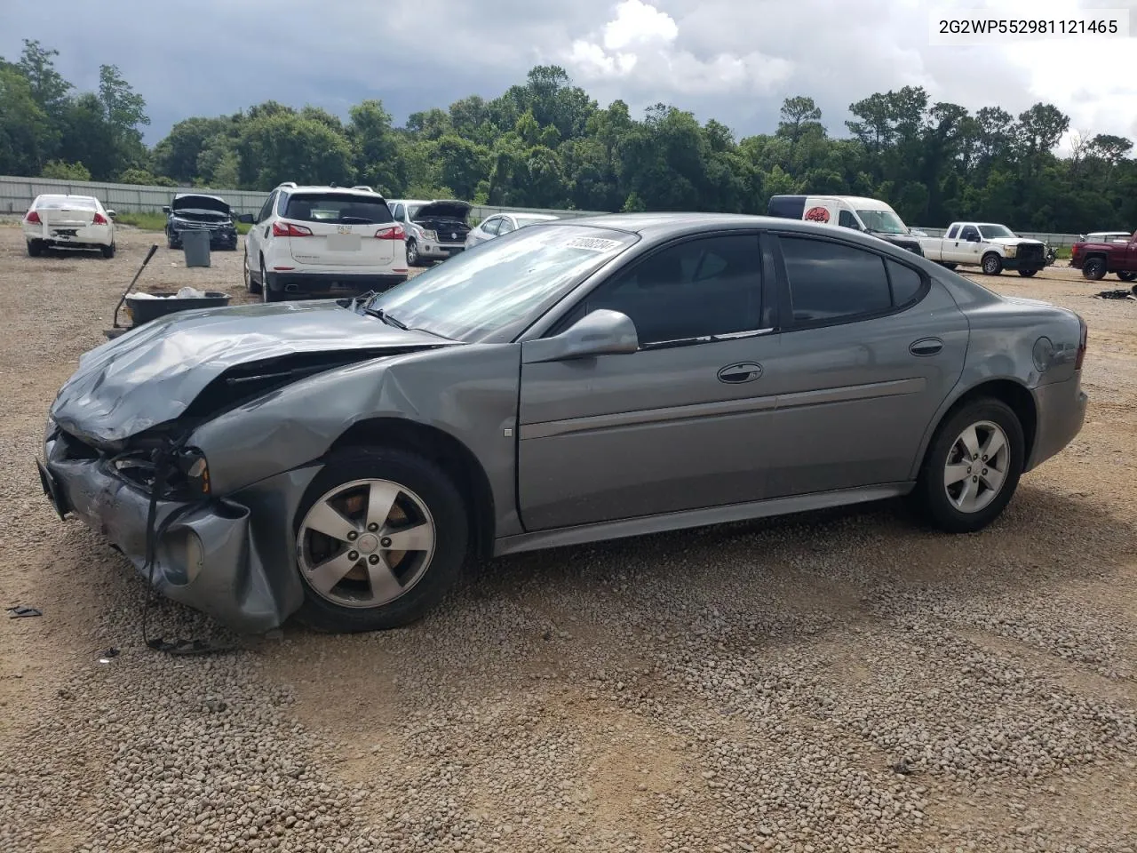 2008 Pontiac Grand Prix VIN: 2G2WP552981121465 Lot: 57098234