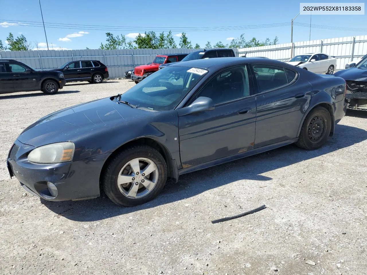 2008 Pontiac Grand Prix VIN: 2G2WP552X81183358 Lot: 57234324