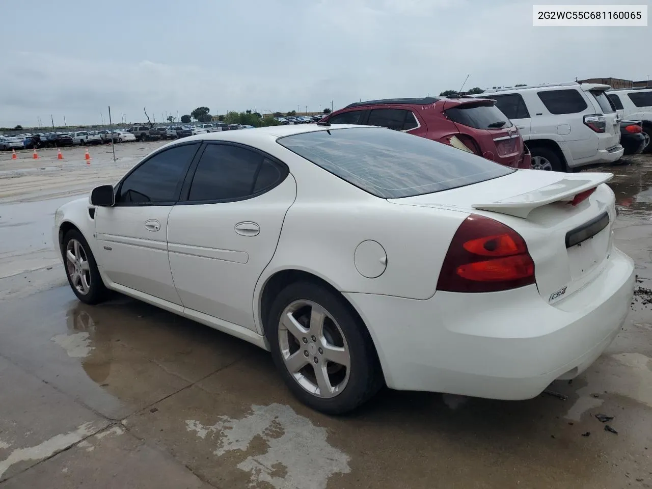 2008 Pontiac Grand Prix Gxp VIN: 2G2WC55C681160065 Lot: 57538004