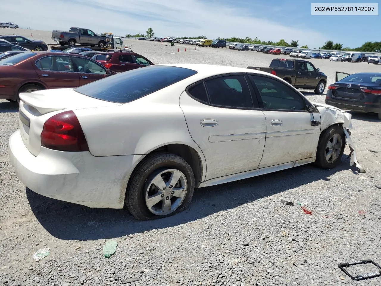 2008 Pontiac Grand Prix VIN: 2G2WP552781142007 Lot: 58844584