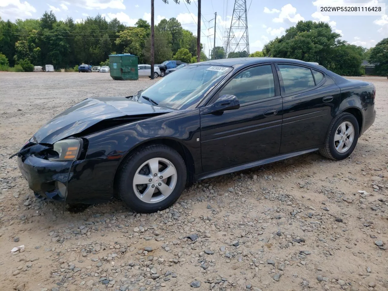 2008 Pontiac Grand Prix VIN: 2G2WP552081116428 Lot: 59288524