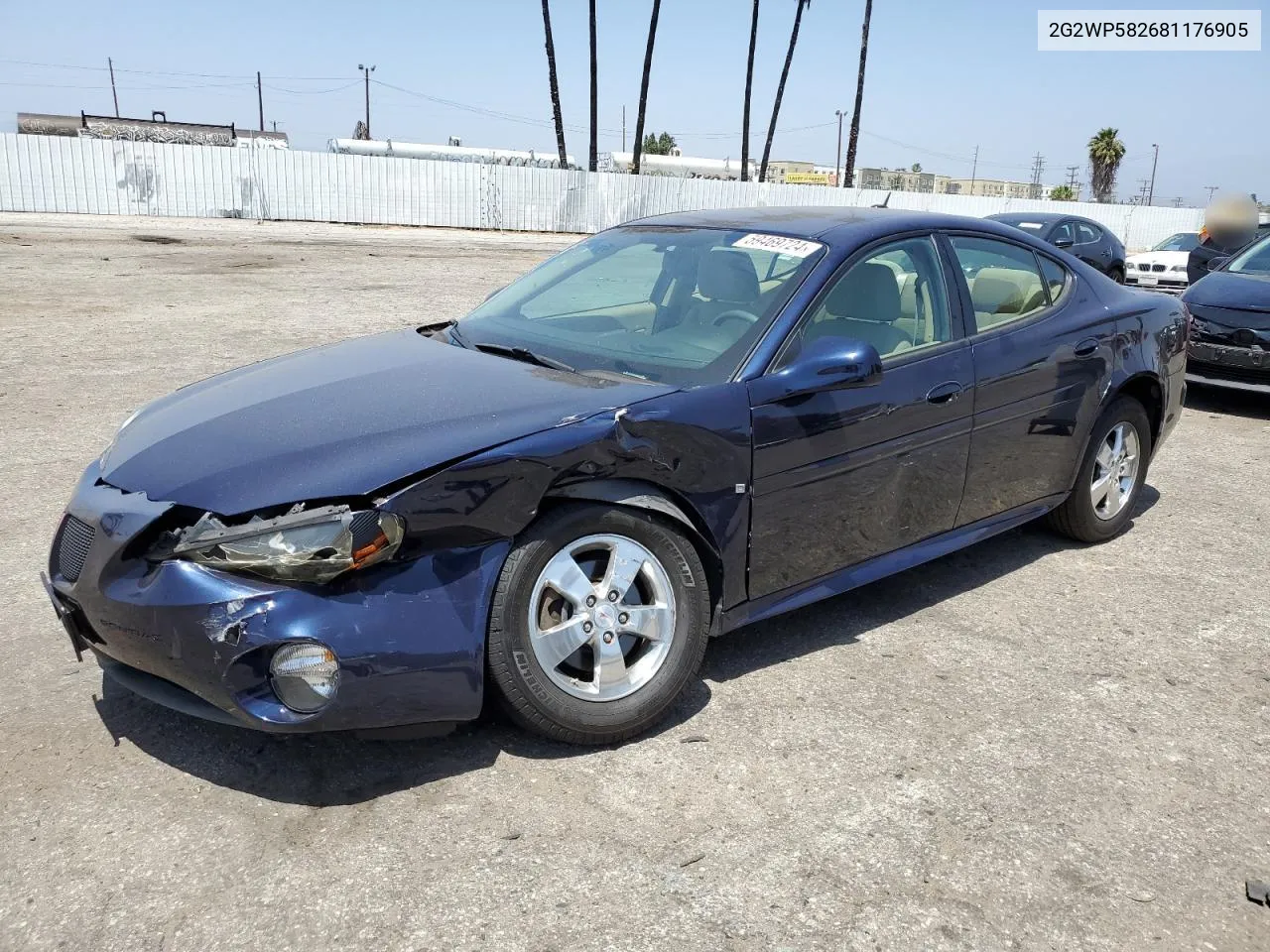 2008 Pontiac Grand Prix VIN: 2G2WP582681176905 Lot: 59469724