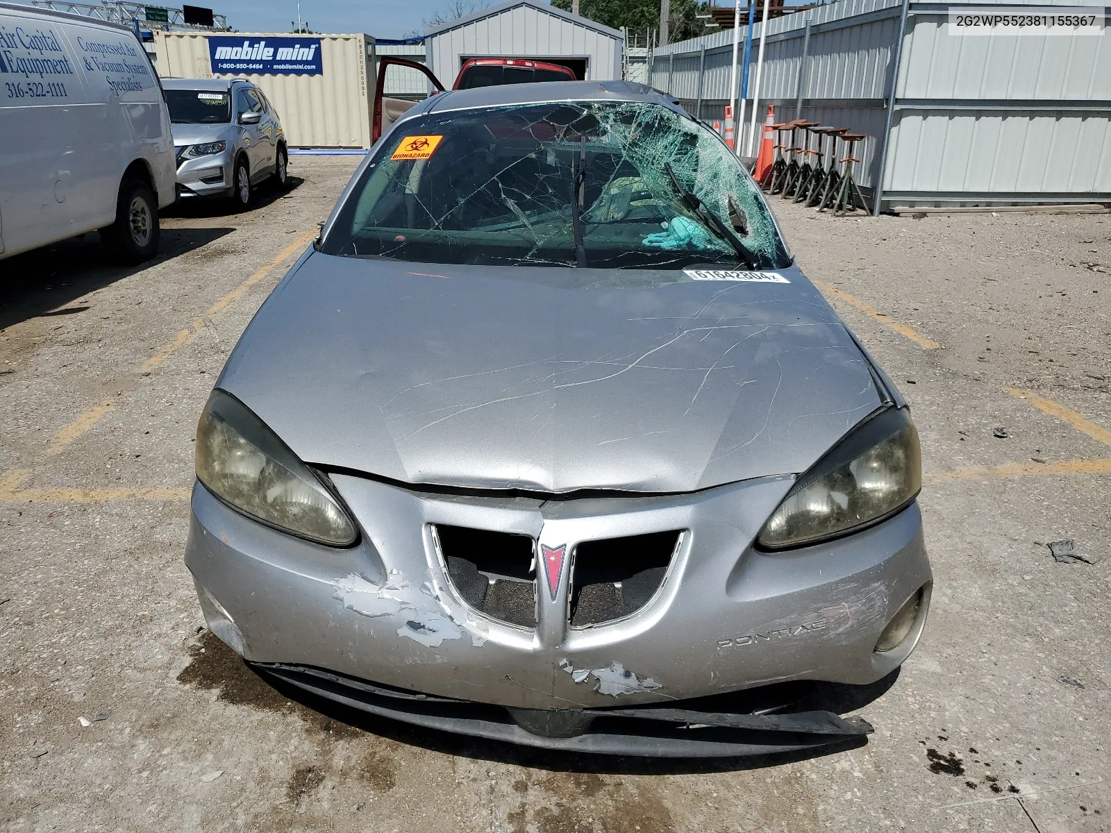 2008 Pontiac Grand Prix VIN: 2G2WP552381155367 Lot: 61642804