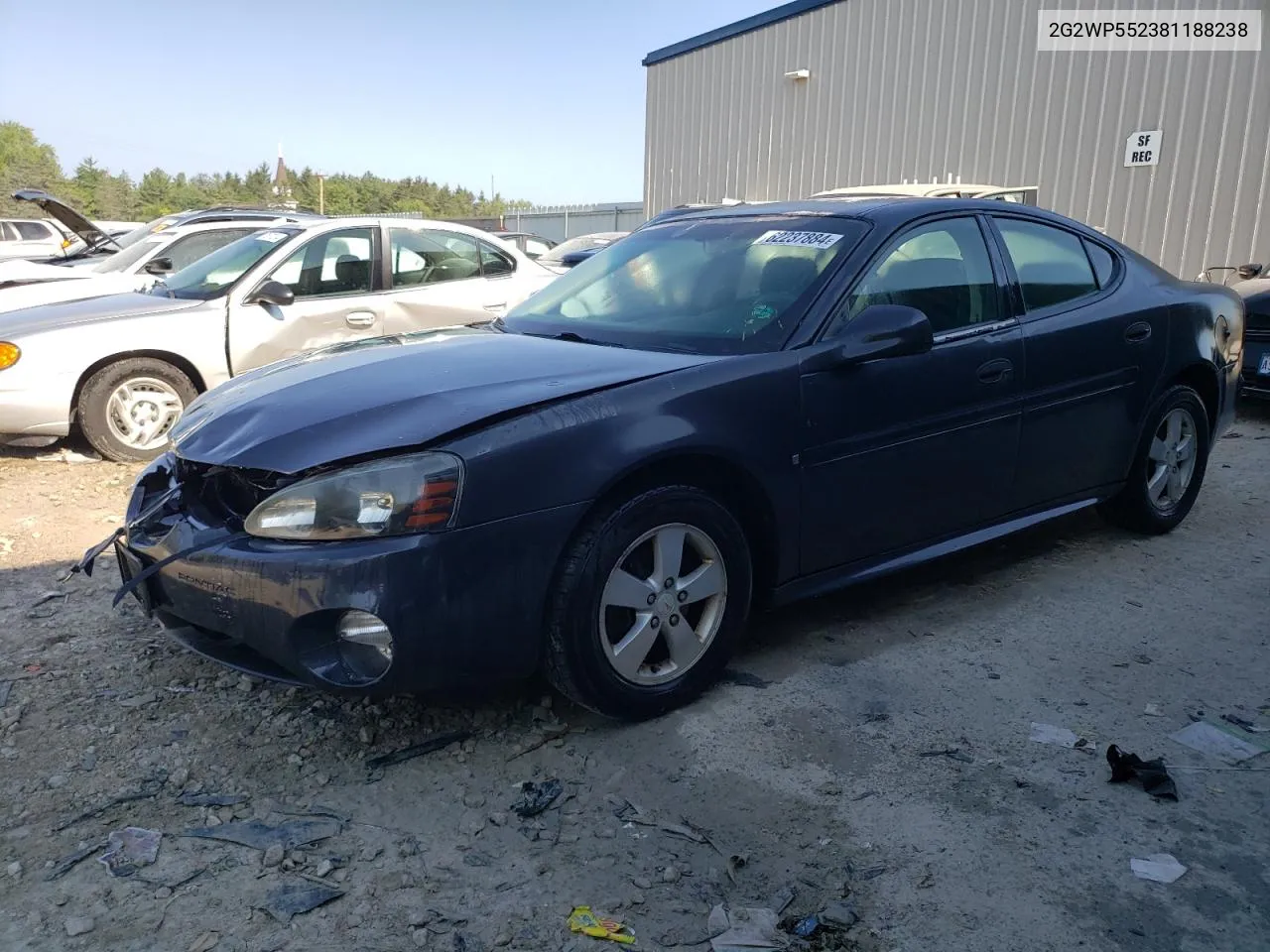 2008 Pontiac Grand Prix VIN: 2G2WP552381188238 Lot: 62237884