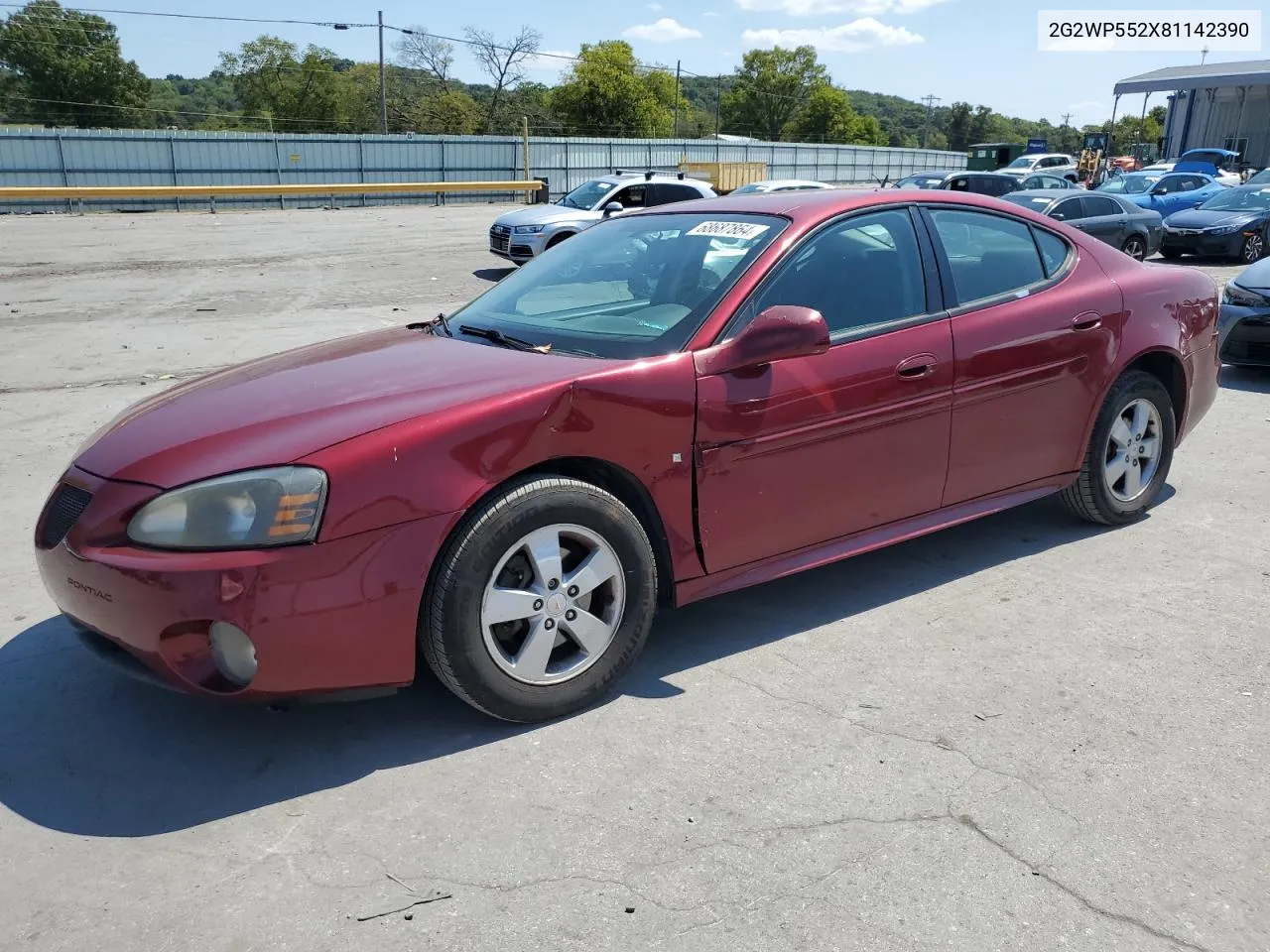 2008 Pontiac Grand Prix VIN: 2G2WP552X81142390 Lot: 68687864