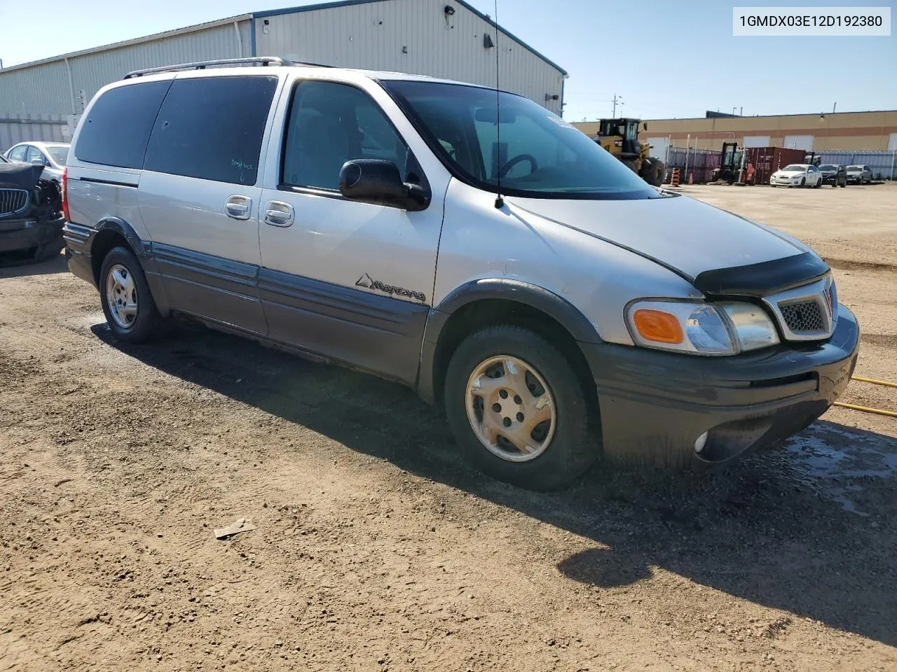 1GMDX03E12D192380 2002 Pontiac Montana