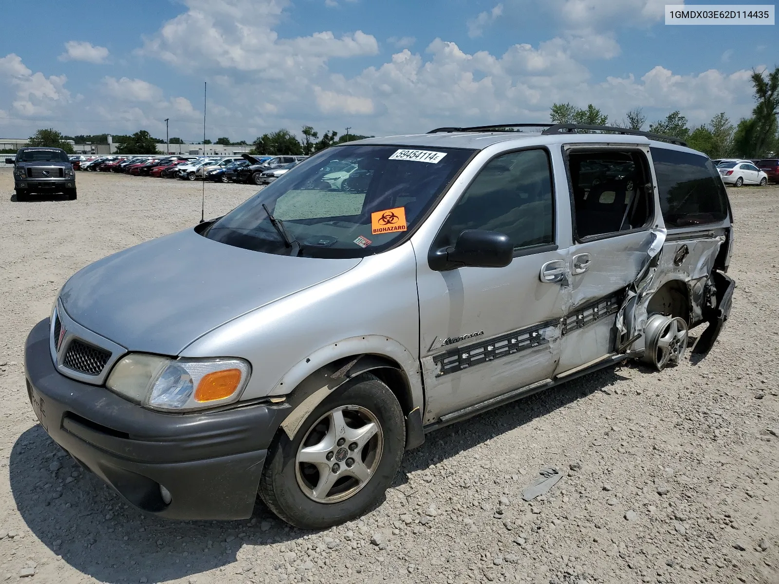 2002 Pontiac Montana VIN: 1GMDX03E62D114435 Lot: 59454114