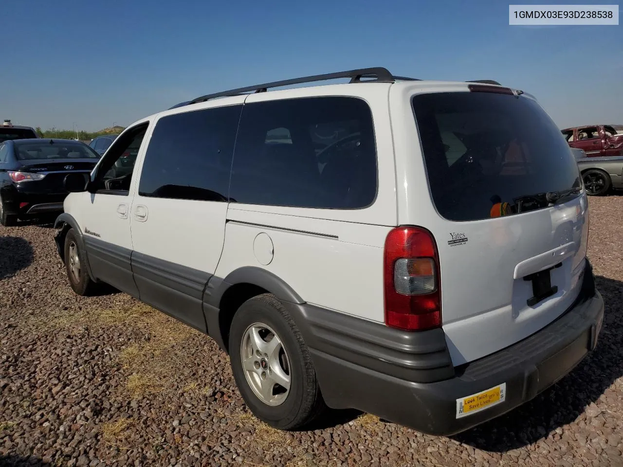 2003 Pontiac Montana VIN: 1GMDX03E93D238538 Lot: 57497174